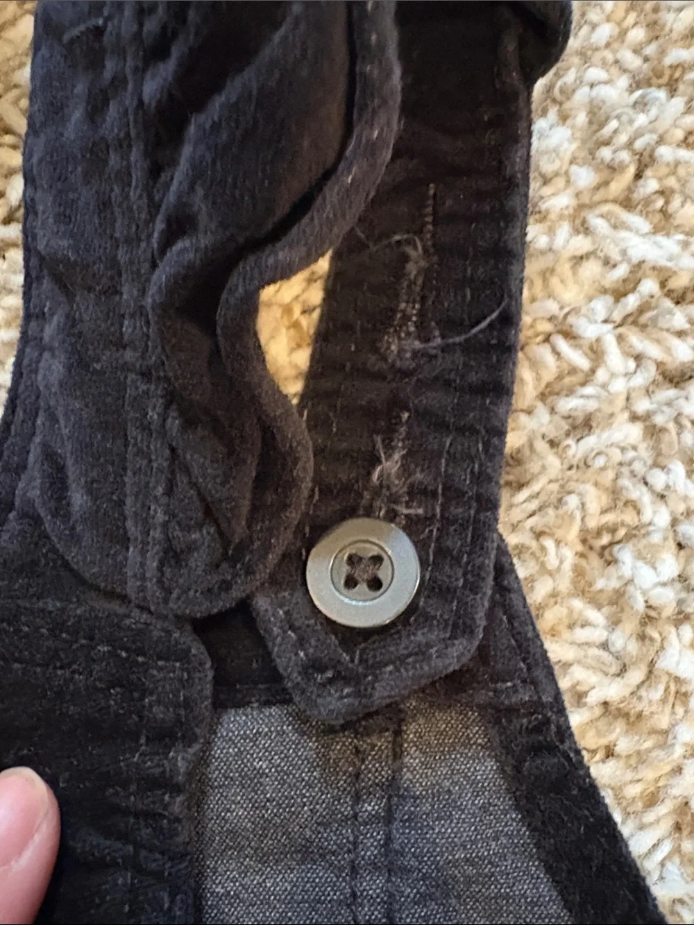 GAP Baby Black Corduroy Overall Dress